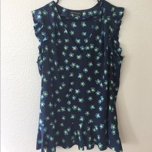 Banana Republic Blue Floral Blouse